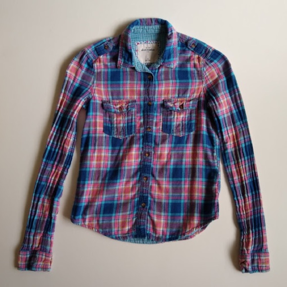 🔥 ABERCROMBIE & FITCH Western Plaid Shirt